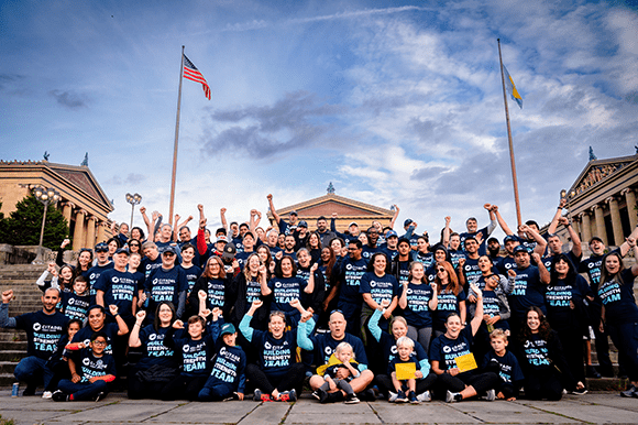 Group photo from the parkway run and walk