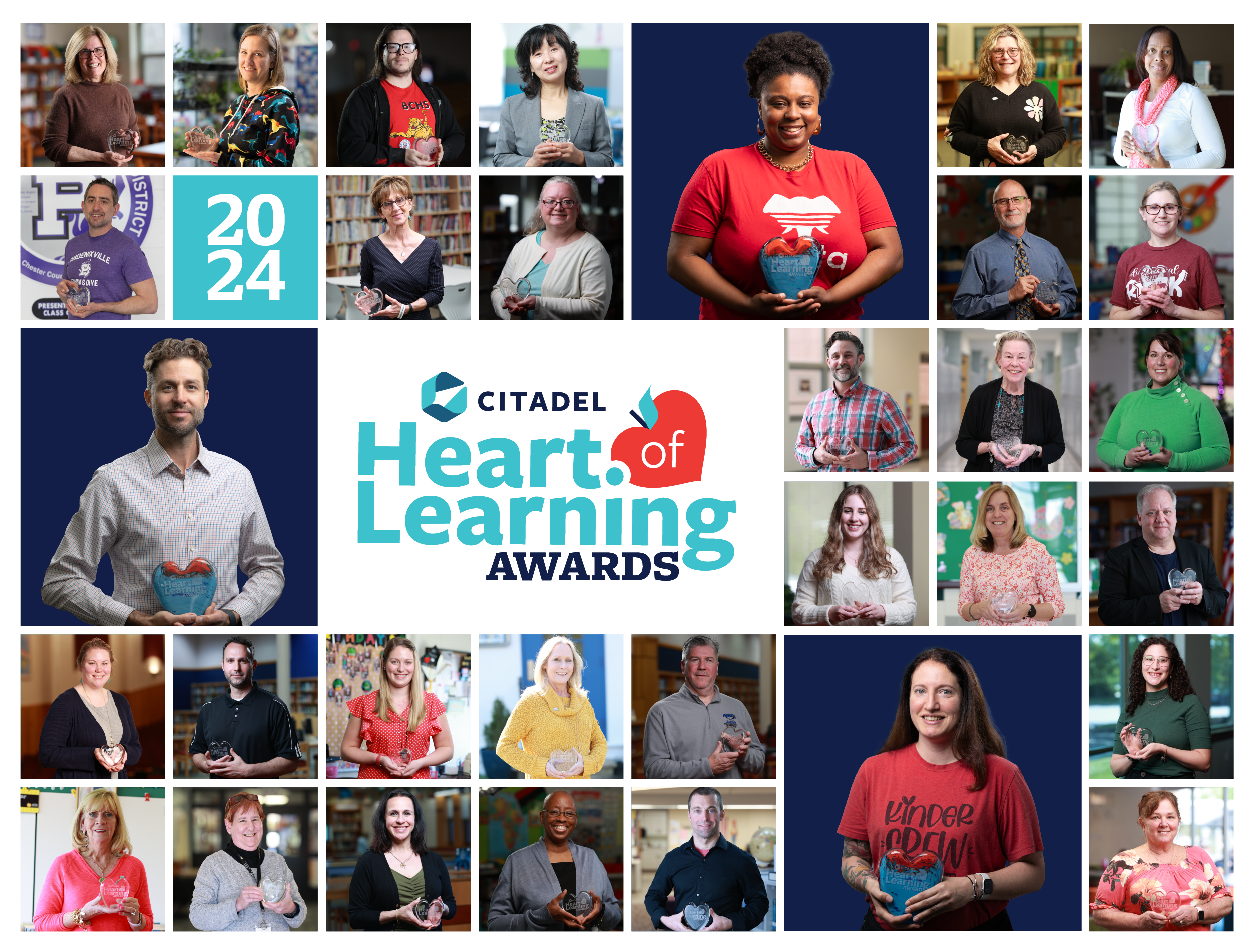 Citadel Heart of Learning 2024 Winners holding their award