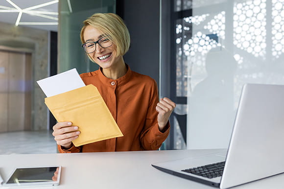 Woman working in an office
