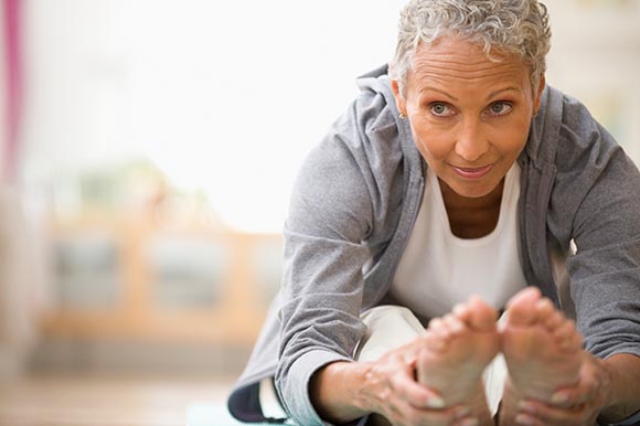 woman stretching 